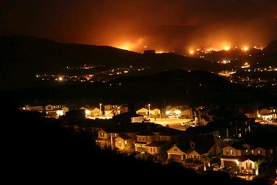 Wildfire California Santa Clarita October 2007